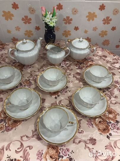 Сервиз Вербилки золотая лента