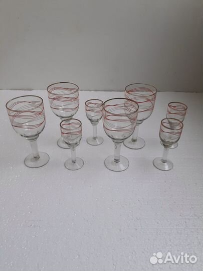 Бокалы и рюмки на четыре персоны СССР