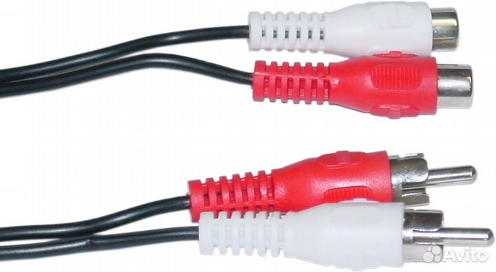 Кабель krauler 2RCA(M) -2RCA(F), 3.0м, блистер