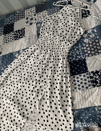 Платье макси в горох р 48
