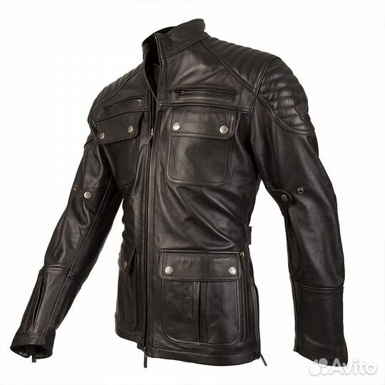 Мотокуртка кожаная мужская