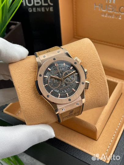 Каарцевые мужские часы Hublot хронограф