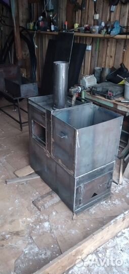 Печь для бани с баком