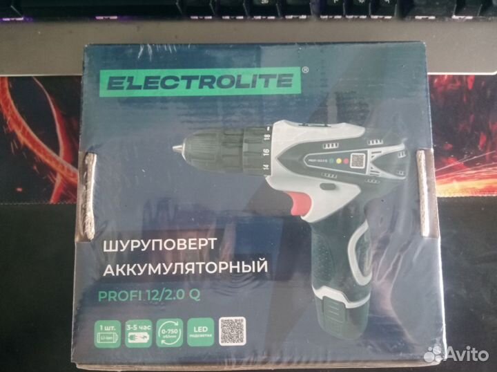 Шуруповерт 12/2.0 Q electrolite новый