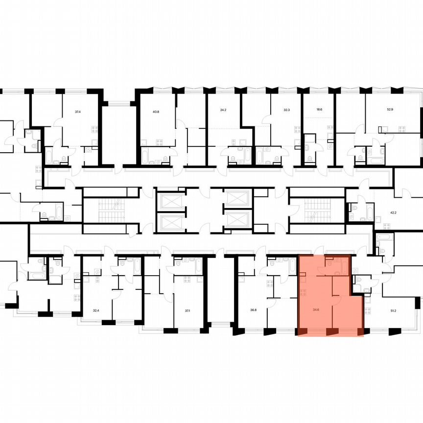 1-к. квартира, 34,6 м², 14/28 эт.