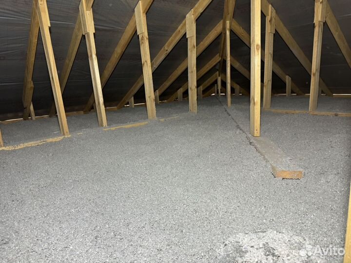 Утепление полов эковатой