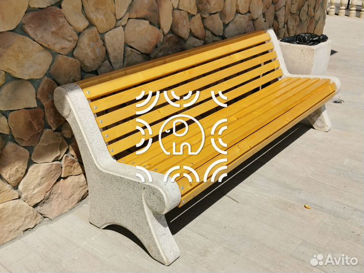 Скамейка из бетона 