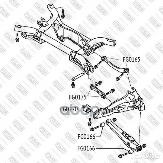 FG0270 сайлентблок рычага Mitsubishi Outlander