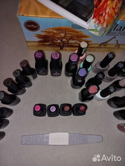 Набор для маникюра: гель лаки+уф-лампа