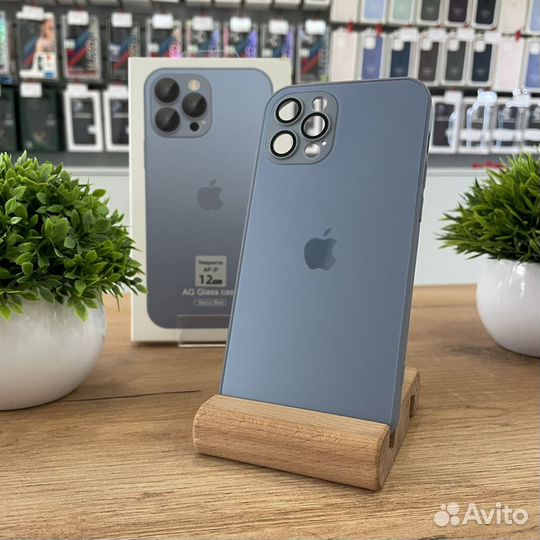 Чехол стеклянный с MagSafe iPhone 12 pro/ pro max