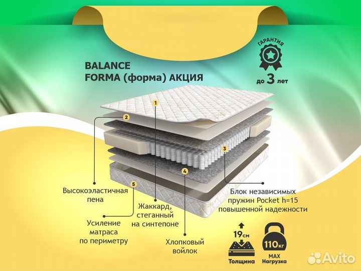Матрас Balance Forma 160*200 - 19 см