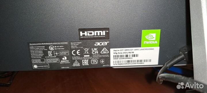 Моноблок Acer C27-1655 (GeForce MX330 2Gb)