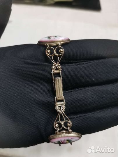 Браслет бижутерия СССР Эмаль Финифть и скань (Ч)