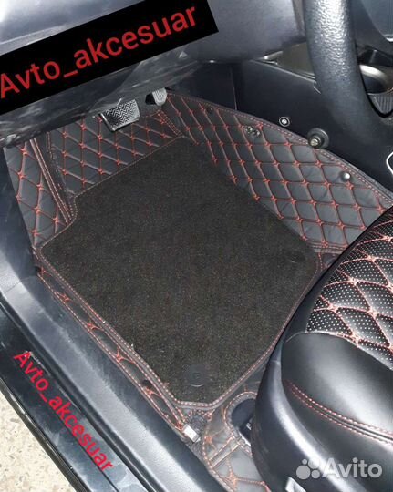 Чехлы Toyota Rav4 - Camry - Corolla Премиум с крас