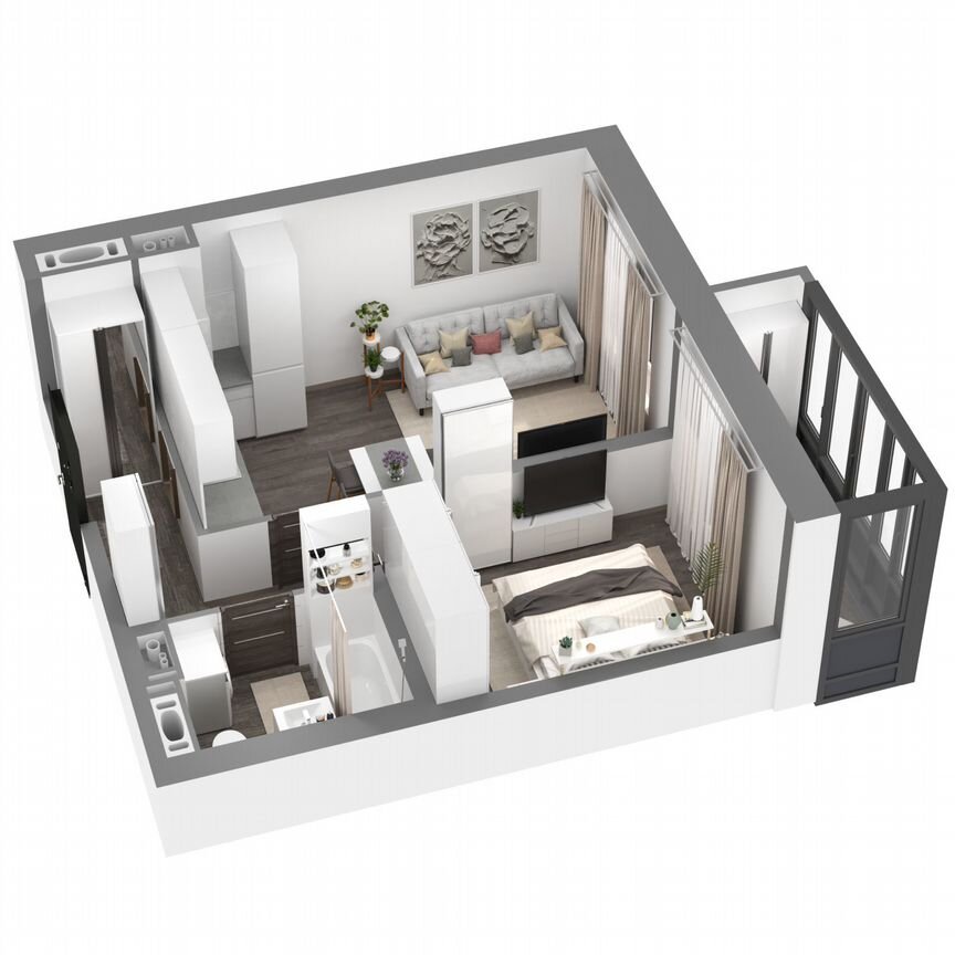 1-к. квартира, 38,6 м², 16/23 эт.