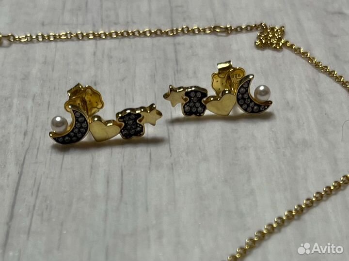 Комплект украшений tous: колье+серьги