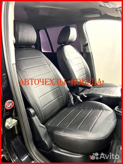 Чехлы Ford Fusion из экокожи чёрные Классика