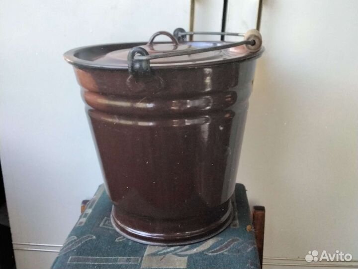 Ведро эмалированная