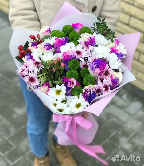 Букет хит с розами 