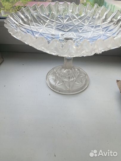 Ваза для фруктов на ножке СССР