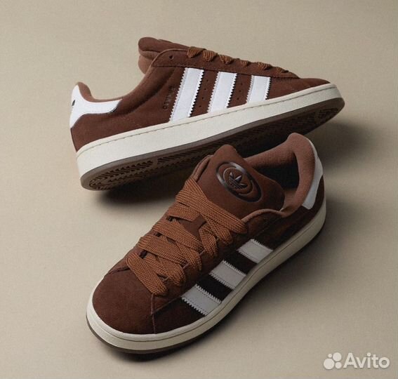 Adidas campus 00s коричневые