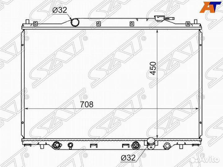 Радиатор охлаждения Хонда Степ Вгн 01-05