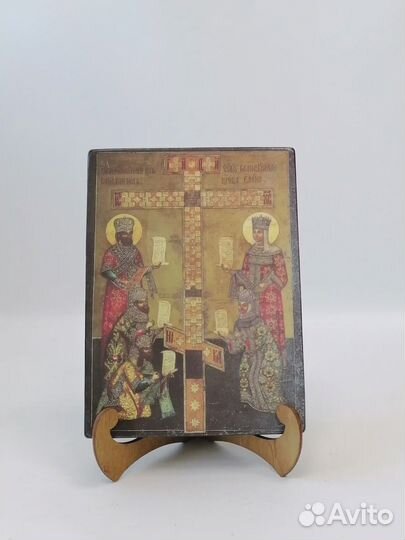 Господь Кийский Крест С Предстоящими, арт И312 / 15x20x1,8 см