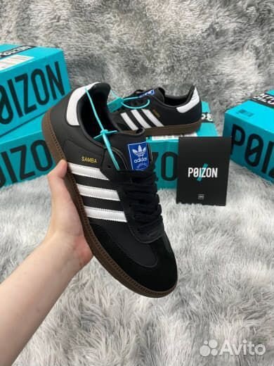 Adidas Samba Черные Оригинал Poizon