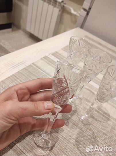 Хрустальные рюмки на ножке СССР