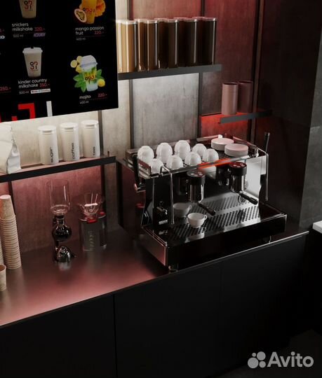 Дизайн стильной кофейни кафе ресторана общепит