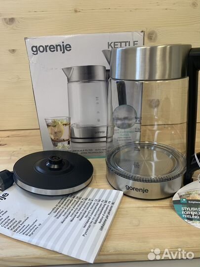 Стеклянный электрический чайник gorenje k17ged