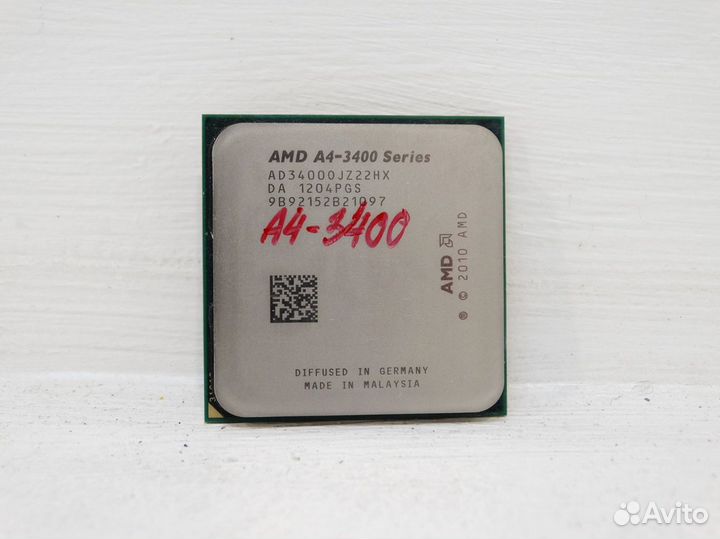 Socket FM1 AMD A4-3400 (2 Ядра / Radeon HD 6410D)