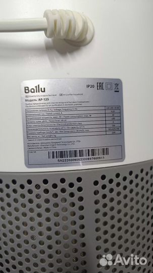 Очиститель воздуха ballu ap 125