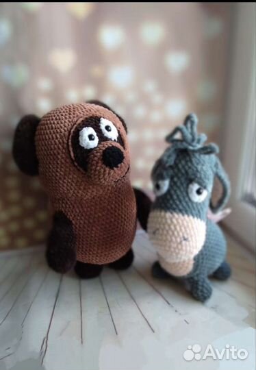 Мягкая игрушка (винни-пух, ослик, жираф) новые