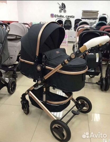Коляска 3в1 с автолюлькой Новая (Black)