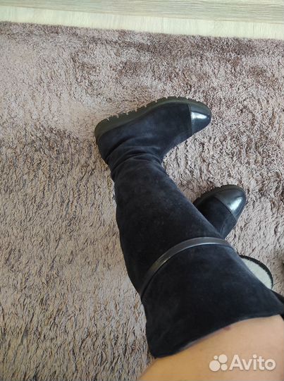 Ботфорты еврозима натуральная замша и мехТурция