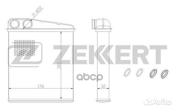 Радиатор отоп. Audi A3 II 03- TT II 06- Seat