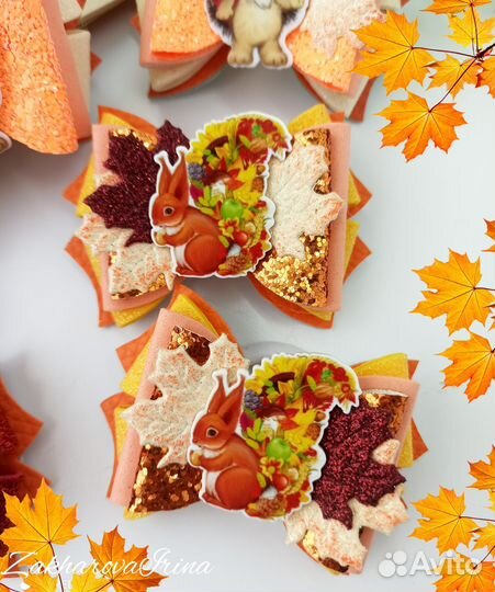 Резинки для волос осень