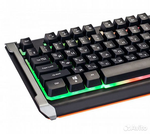 Клавиатура Оклик 710G Black Death, черный/серый