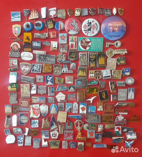 Советские значки города 150шт