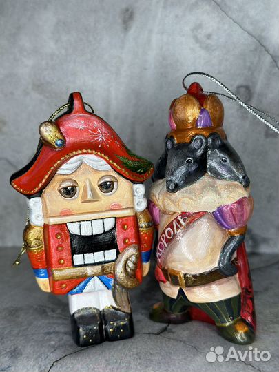 Елочные игрушки мышиный король и щелкунчик