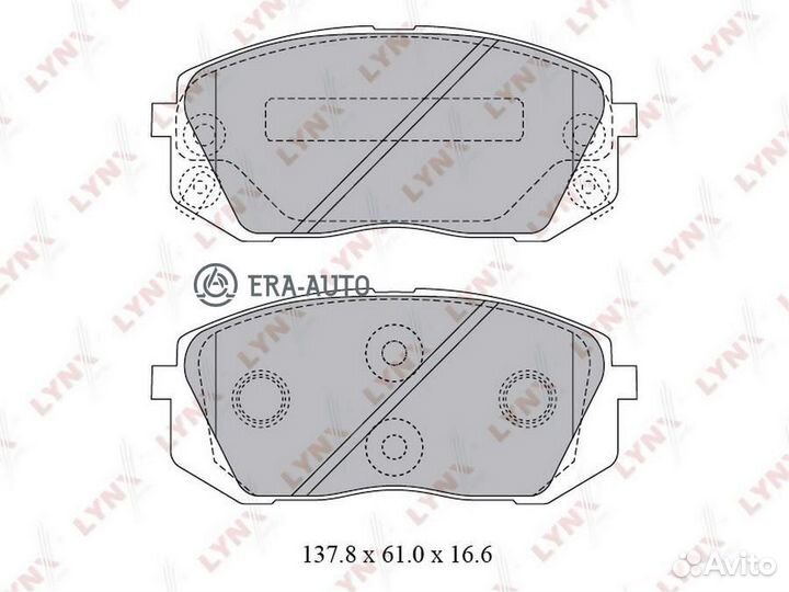 Lynxauto BD-3621 Колодки торм. диск. перед