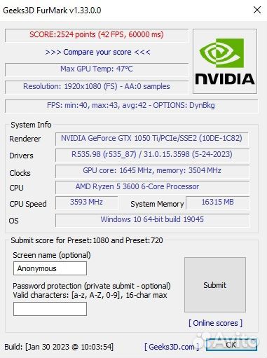 Видеокарта Palit GTX 1050 Ti 4GB