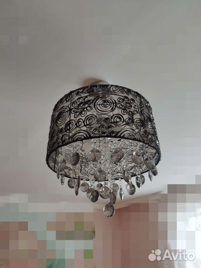Люстра хрустальная С абажуром