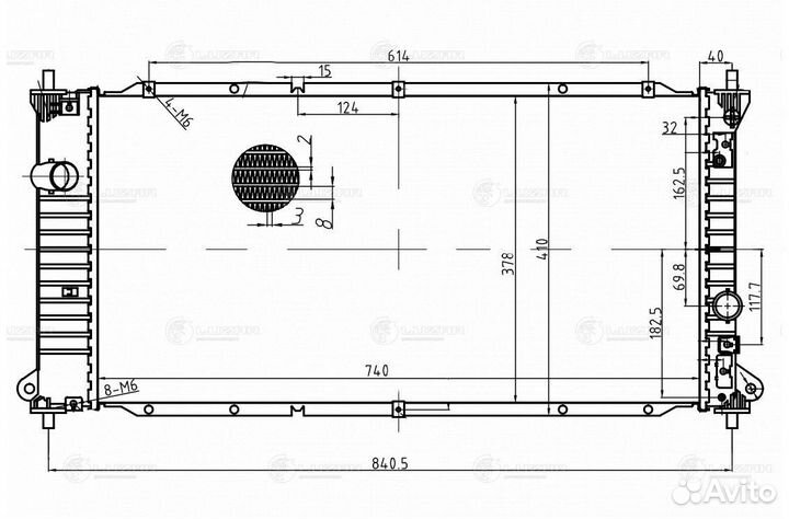 Радиатор охлаждения luzar lrc1755