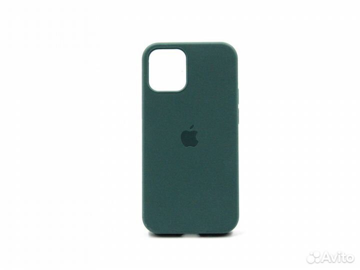 Чехол iPhone 12 накладка Silicone Case зеленый