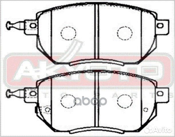 Колодки тормозные дисковые передние AKD-CA093 A