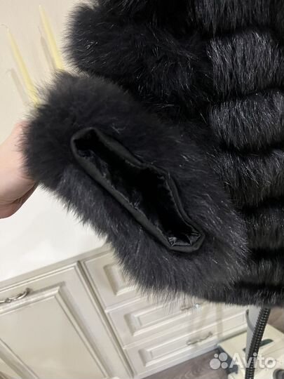 Меховая жилетка полушубок из песца