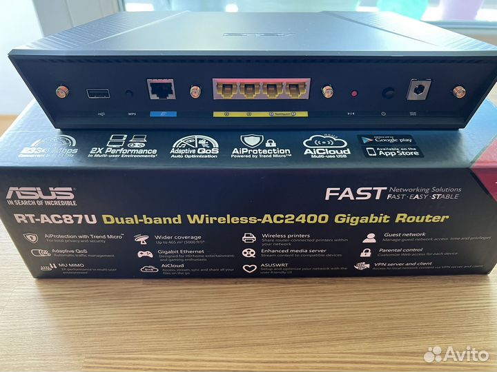 Wi-Fi роутер asus RT-AC87U 2,4/5 GHz