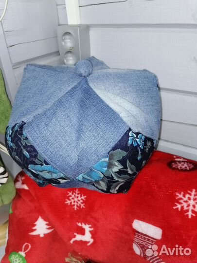 Подушка джинсовая